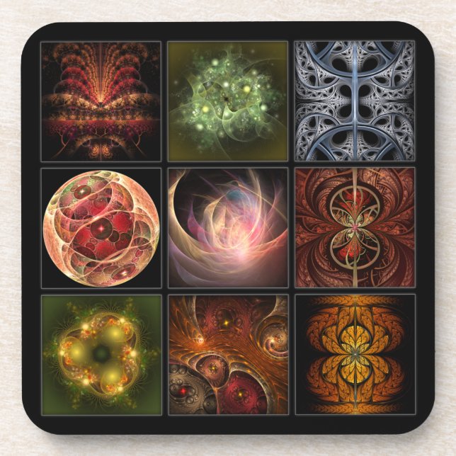 Dessous-de-verre Monde fractal (Devant)