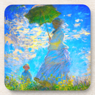 Dessous-de-verre Monet Woman avec un parasol
