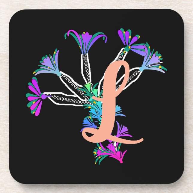 Dessous de verre Monogram L Initial (Devant)