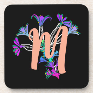 Dessous de verre Monogram M Initial de boisson