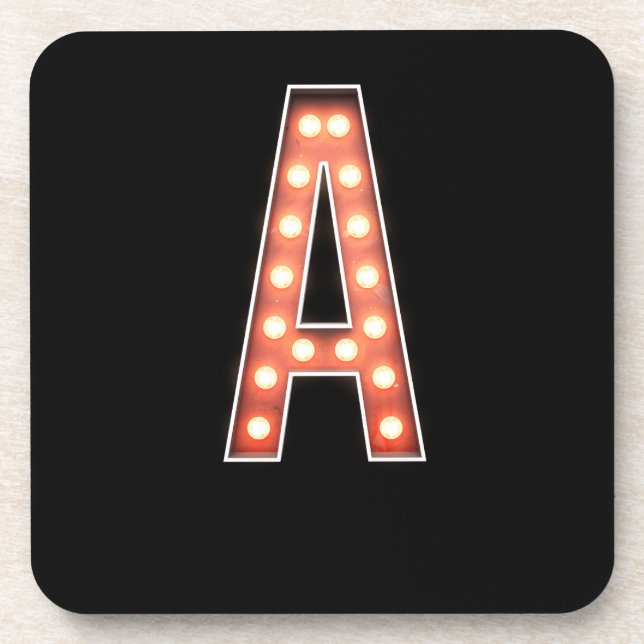 Dessous-de-verre Monogramme A Lumières De Marque (Devant)