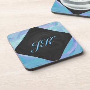 Dessous-de-verre Monogramme bleu glacier