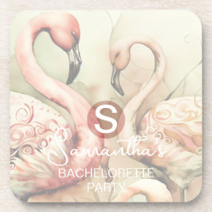 Dessous-de-verre Monogramme de flamant rose