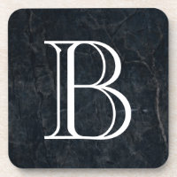 Monogramme Elegant Pierre Noire Texture