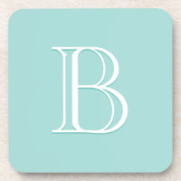 Monogramme initial Turquoise vert 