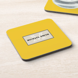 Dessous-de-verre Monogramme minimaliste Arrière - plan de citron pr