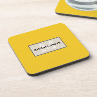 Dessous-de-verre Monogramme minimaliste Arrière - plan de citron pr
