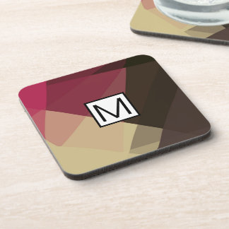 Dessous-de-verre Monogramme Moderne Élégant Rétro Couleurs Géométri