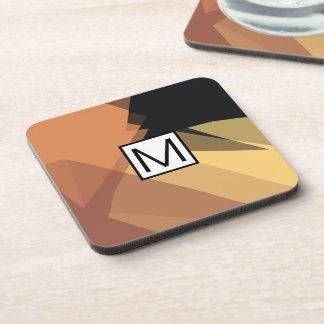 Dessous-de-verre Monogramme Moderne Élégant Rétro Couleurs Géométri