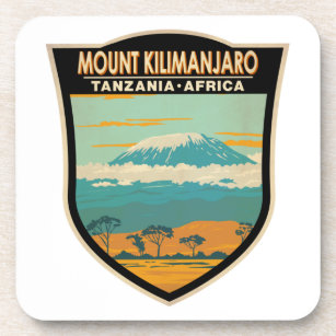 Dessous-de-verre Mont Kilimandjaro Tanzanie Afrique Vintage