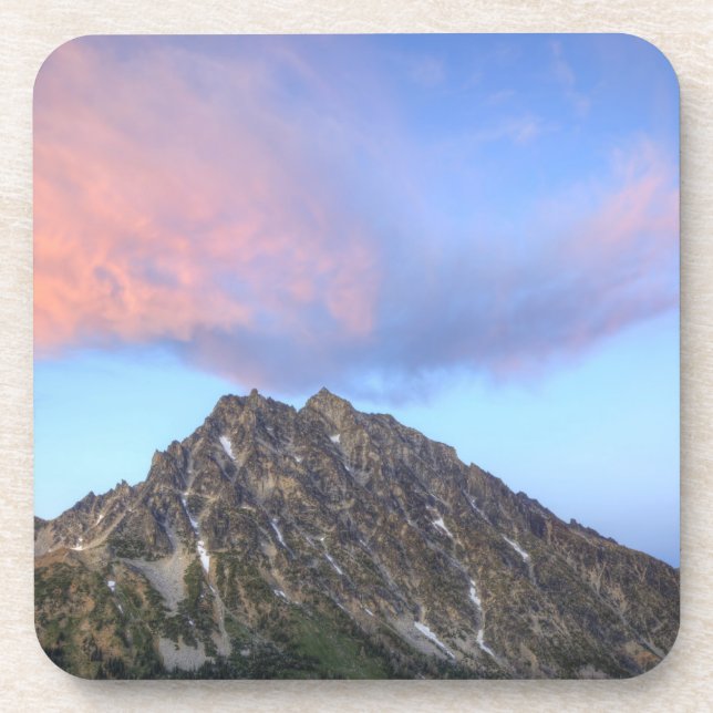 Dessous-de-verre Mont Stuart, au coucher du soleil (Devant)