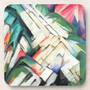 Dessous-de-verre Montagnes (Paysage) de Franz Marc, Art Vintage