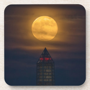 Dessous-de-verre Monument de la super lune sur Washington