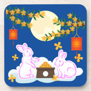 Dessous-de-verre Moon Rabbit Mooncake Osmanthus