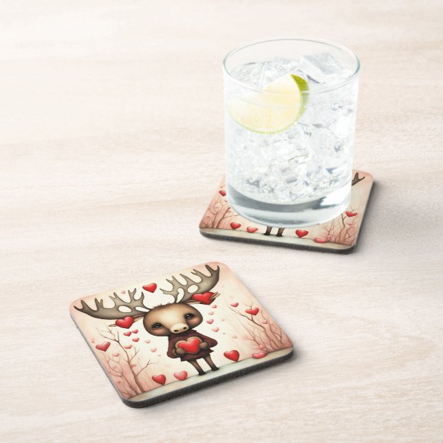 Dessous-de-verre Moose Love 3 (Côté Droit)