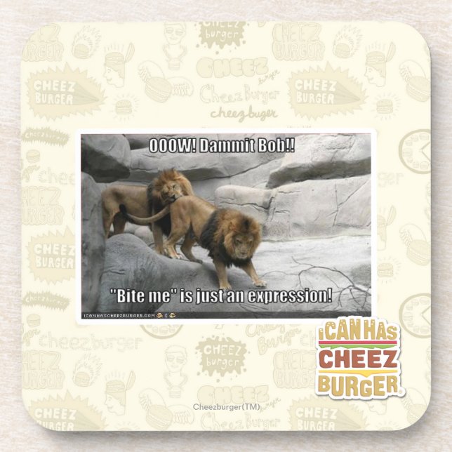 Dessous-de-verre Mordez-moi est juste une expression ! (Devant)