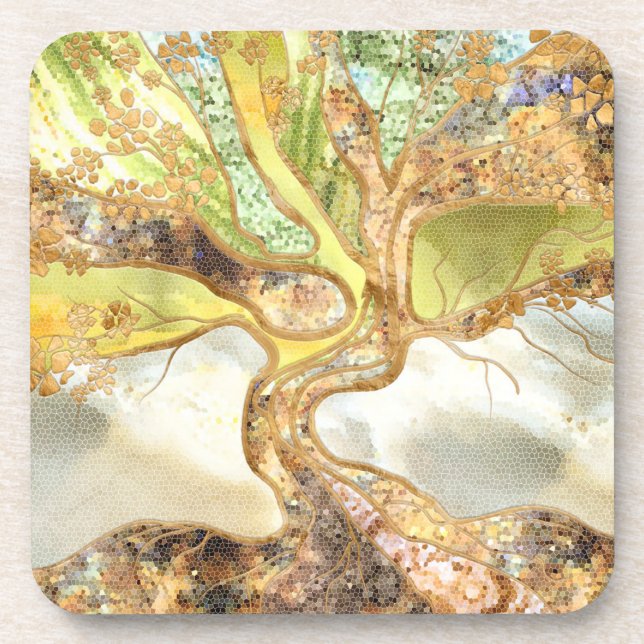 Dessous-de-verre Mosaic Tree - Tree of life (Devant)