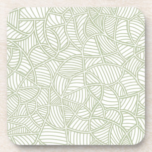 Dessous-de-verre Mosaïque feuille aléatoire vert pâle