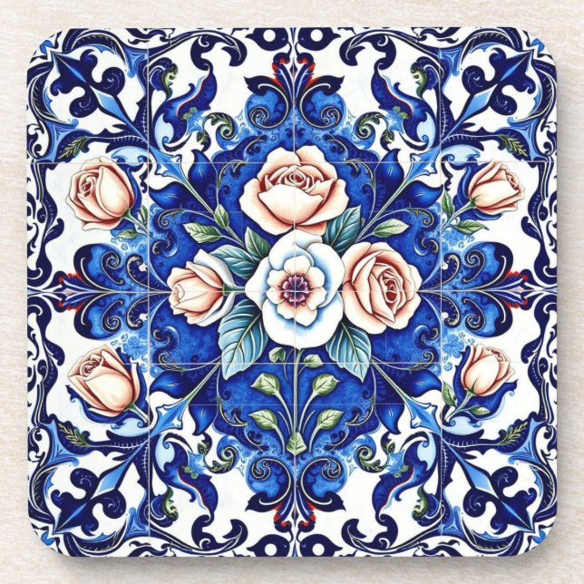 dessous de verre mosaïque rose royale (Devant)