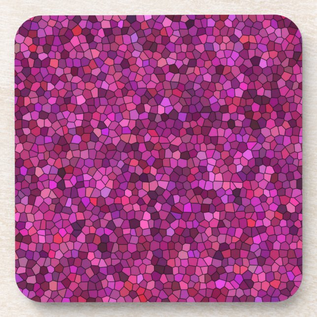 Dessous-de-verre Mosaïque Rose Violet  (Devant)