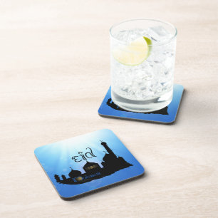 Dessous-de-verre Mosquée de l'Aïd Moubarak avec typographie