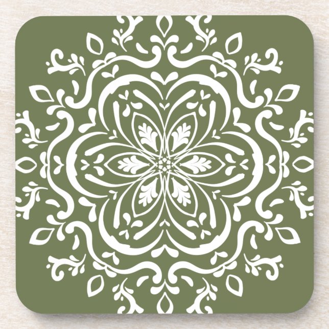 Dessous-de-verre Moss Mandala (Devant)