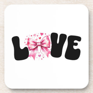 Dessous-de-verre Mot d'amour Coquette Bow