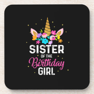 Dessous-de-verre Mother Gift   Sister Of The Birthday Girl Birthday