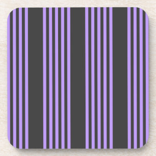 Dessous-de-verre Motif à cinq bandes violet et charbon de bois