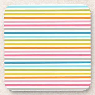 Dessous-de-verre Motif à rayures colorées