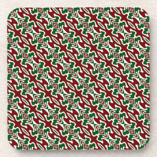 Dessous-de-verre Motif à rayures de Noël rétro ondulé tripant