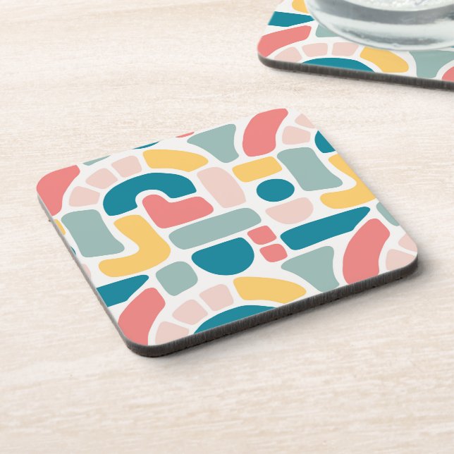 Dessous-de-verre Motif Abstrait coloré (Côté gauche)