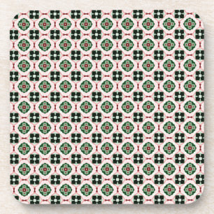 Dessous-de-verre Motif abstrait de Noël funky boho rétro mignon