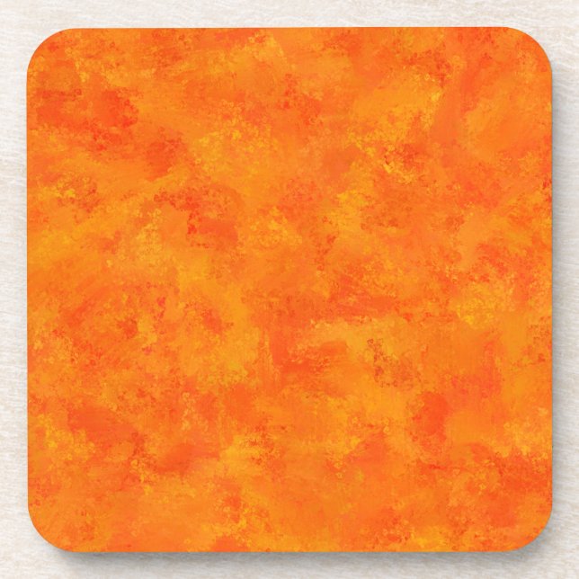 Dessous-de-verre Motif Abstrait orange (Devant)