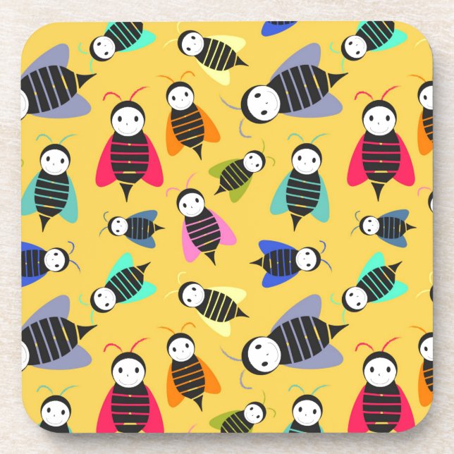 Dessous-de-verre motif animal abeilles (Devant)