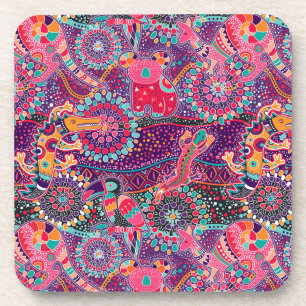 Dessous-de-verre Motif animal de style ethnique