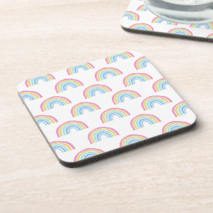 Dessous-de-verre Motif arc-en-ciel Pastel