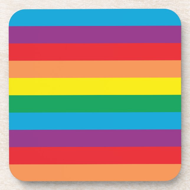 Dessous-de-verre Motif arc-en-ciel simple (Devant)