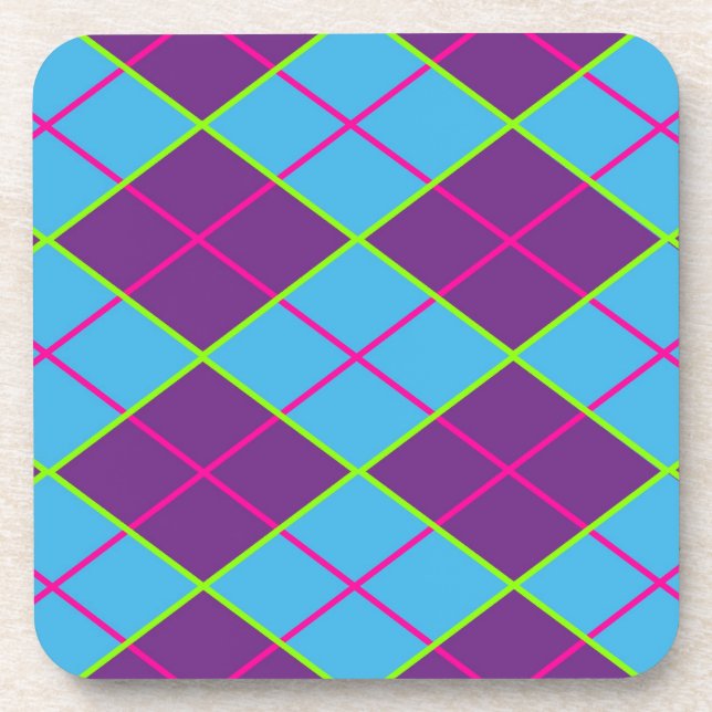 Dessous-de-verre Motif Argyle Classique (Devant)