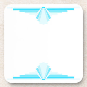 Dessous-de-verre Motif Art déco en Bleu Bleu