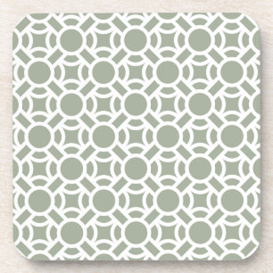 Dessous-de-verre Motif blanc sans couture DIY couleur de fond