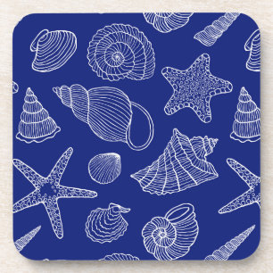 Dessous-de-verre Motif Bleu Clair Shell