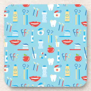 Dessous-de-verre Motif bleu dentaire