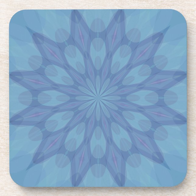 Dessous-de-verre Motif bleu et turquoise 2 (Devant)