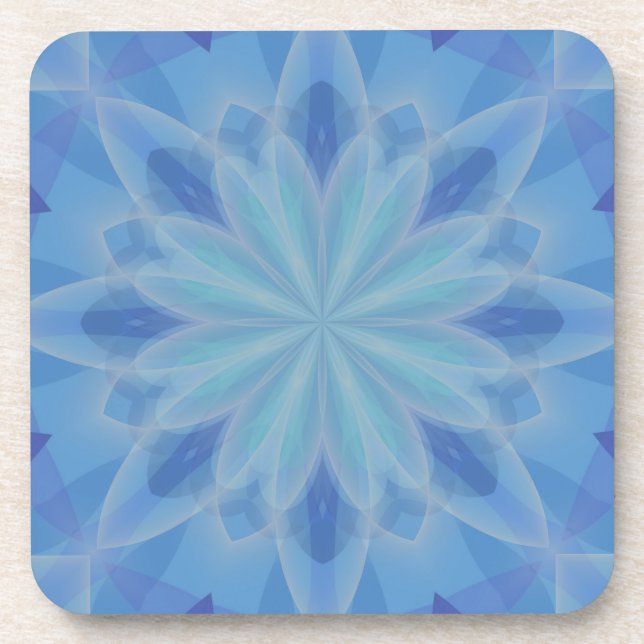 Dessous-de-verre Motif bleu et turquoise 5 (Devant)