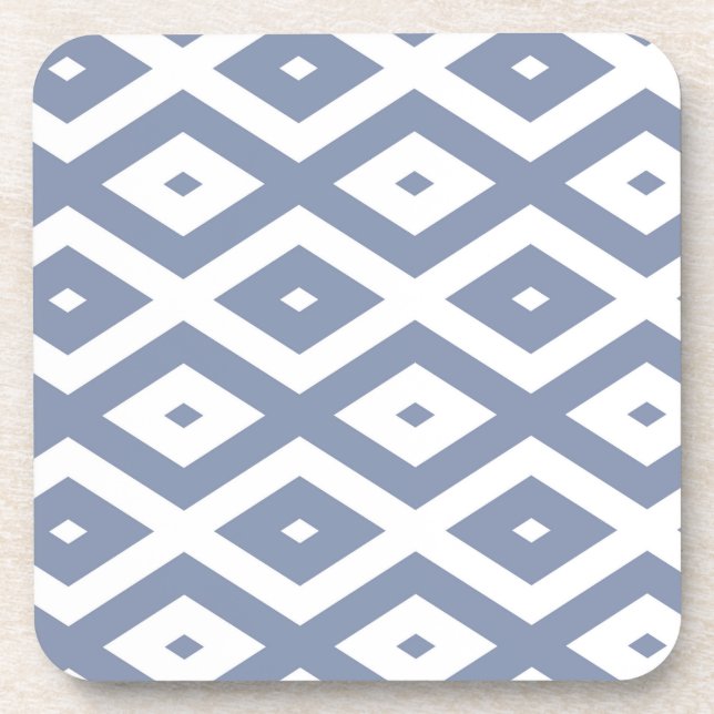 Dessous-de-verre Motif bleu gris et blanc (Devant)