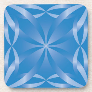 Dessous-de-verre motif bleu topaz