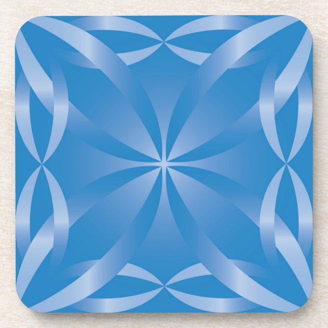 Dessous-de-verre motif bleu topaz (Devant)