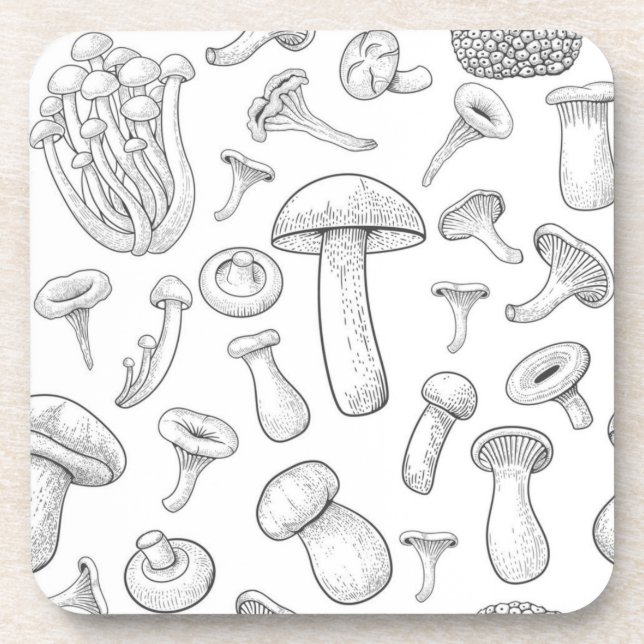 Dessous-de-verre Motif champignon (Devant)