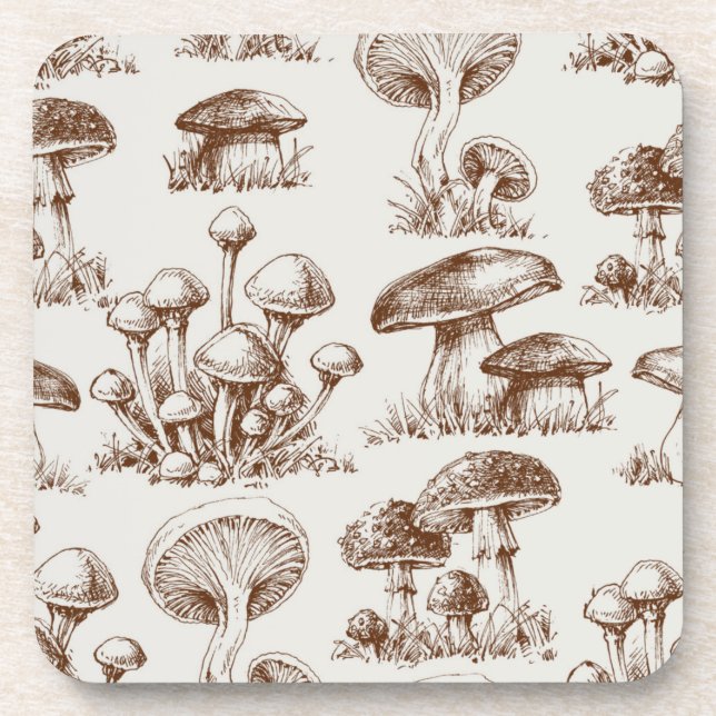 Dessous-de-verre Motif champignon (Devant)